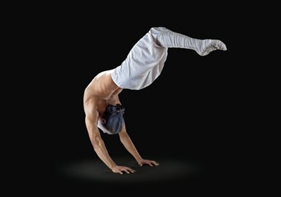 The hand standing performance of Mongolia won a gold medal